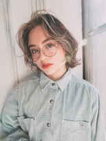 エーバイフー 江坂店(A BY WHO)&nbsp;A BY WHO 江坂/かき上げ外ハネボブ/ハイライトカラー/くびれヘア