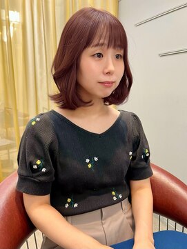 キラーナセンダイ(KiRANA SENDAI) オレンジブラウン×小顔ボブ