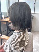 ブリーチなしシアーグレージュ＊ぷつっとボブ透明感カラー