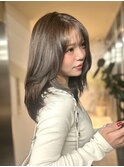 ブリーチなし！透明感ヘーゼルベージュ&レイヤーカット