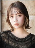 大人可愛い20代30代40代黒髪前下がりショートボブ丸みショート◎