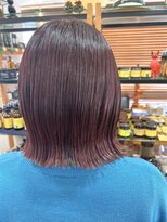 オーガニックマインド 坂戸 鶴ヶ島(organic+mind)&nbsp;夏◎暖色切りっぱなしボブ×ピンクベージュ20代30代