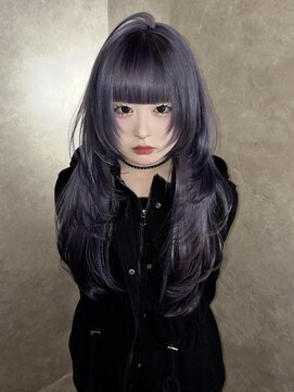 キイ ギンザ(k.e.y GINZA) 薄紫ロングレイヤー