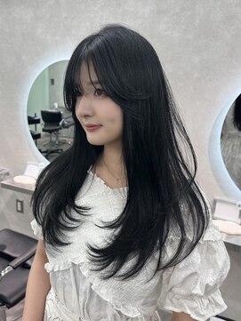 ジーニー 千葉(GENiE) 韓国レイヤーカット/顔周り/ダークグレージュ/古荘竜生