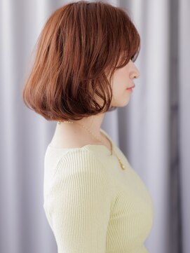 カバーヘア ブリス 戸田公園西口店(COVER HAIR bliss) ミルクブラウンブリーチなし小顔レイヤーボブZ戸田公園30代40代