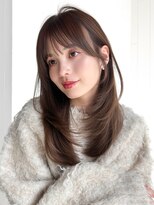 アイティーバイアルバム 松戸店(IT by ALBUM) ロング前髪カット韓国ヘア顔周りレイヤー_F41246