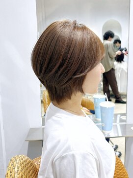 ティエラ 原宿 表参道(Tierra) 【Tierra美侑】まろやかベージュブラウンに小顔ショートヘア