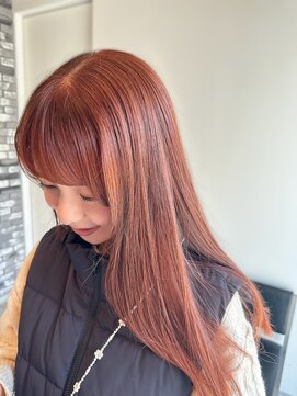 プリームヘアーホワイト(Pleame hair WHITE) オレンジカラー