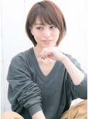 切りっぱなしボブベビーピンクロングレイヤーウェーブミディアム