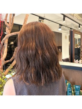 アイフィール アヴェダ 瑞江店(i feel AVEDA) なみウェーブ×オレンジブラウン