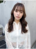 ロングレイヤー　韓国くびれ巻きスタイル