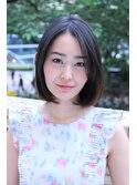 【coma中野】ストレートパーマで作る黒髪フェミニンボブ