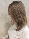 ミルクティーベージュ×ロングレイヤー