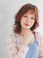 ラフな抜け感くびれミディ＊Aラインボブ/マロンベージュ