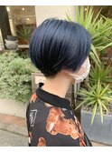 ハンサムショート/ネイビーカラー/20代30代