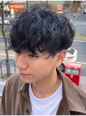 BTS風シャドウパーマ