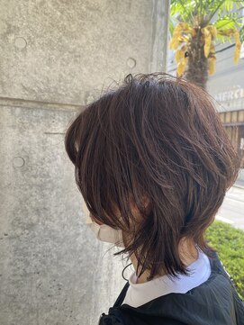 バサ 久米川店(BASSA) ☆ミディアムウルフ☆/質感再整カラー