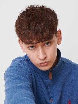 エルマーク 梅田(L-MARK) マッシュカラーブリーチメンズメンズカラーツーブロック