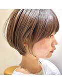 【aRiettaスタイル】ふんわりショートボブ/まろみカラー/透明感