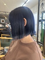 ヘアーサロン リアン 鴻巣店(hair salon Rien)&nbsp;ネイビーブルー/ボブ