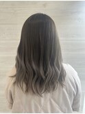 20代30代ダブルカラーブリーチ立体感グラデーション透明感