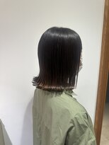 スリー(THREE)&nbsp;イメチェン/ホワイトブロンド/外ハネボブ/美髪/蟹江