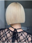 ボブミディアムショート美髪おくれ毛_ba550791