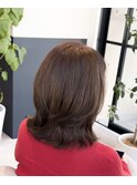 くびれレイヤー　グレイカラー白髪染め白髪ぼかし40代50代