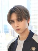 ナチュラルセンターパート×ライトブラウン