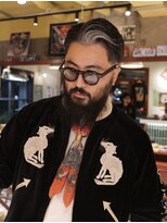 ローサムカットワークス(LOSOME CUT WORKS)&nbsp;ポンパドール　サイドパート　フェードカット