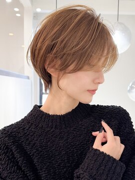 ロンドエニカ 大宮(Lond enika) 黒髪カタログ/ショート/オリーブグレー/小顔に見せるヘア☆123