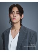 韓国ヘア ダウンパーマ レイヤーカット センターパート 前髪