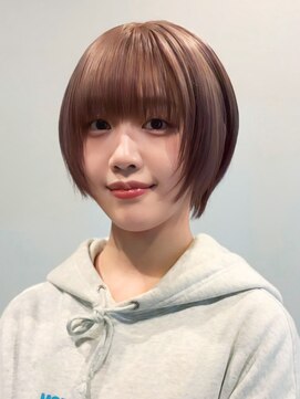 レイヤー ブリーチ ミルクティグレージュ 髪質改善 ダブルカラー