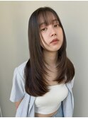 ロングレイヤー/顔まわりレイヤー/シャギーレイヤー/暖色