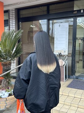 エルベ 千波店(elve) 超自然派縮毛矯正×裾カラー