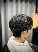 ショートネープセンターパート/ニュアンスパーマ/原田航海
