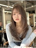 ブリーチなしグレージュカラー×レイヤーカットでイメチェンヘア