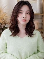 カバーヘア ブリス 川口(COVER HAIR bliss) 地毛ハイライトブリーチなしくびれレイヤーウルフミディ20代a