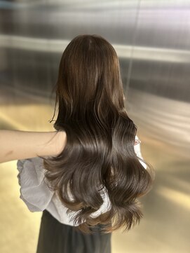 ペレ 原宿(PELE) ダークパープルナチュラルショート夏のヘアアレンジ原宿