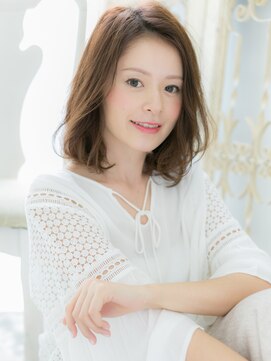 モッズ ヘア 福岡姪浜店(mod's hair) *mod's姪浜*…かき上げ前髪オリーブアッシュ抜け感ロングボブd