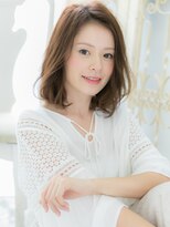 モッズ ヘア 福岡姪浜店(mod's hair) *mod's姪浜*…かき上げ前髪オリーブアッシュ抜け感ロングボブd