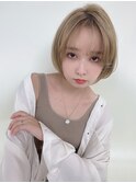 大人かわいいハイトーンボブ