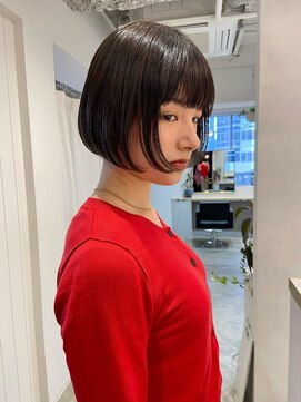 レトン 銀座(leton) ボブ/イヤリングカラー/くすみブルー[東銀座/銀座]