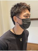 メンズショート アップバング