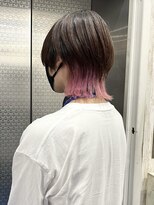 ホワイト 梅田(white) #ショートマッシュウルフ/ピンクインナー