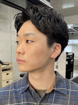 フイ 自由が丘(men's salon Hui) メンズ/アップバング/ツーブロックマッシュ/束感ショート波巻き