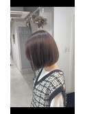 艶髪　ボブ　バイオレット　透明感カラー　【博多】