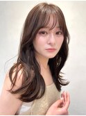 ショコラアッシュ×色っぽレイヤーカット