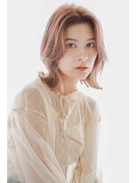 シェル 立川(shell) くびレイヤーエモージュ前髪モテベージュレイヤーミディ【立川】