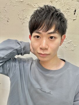 ロミーオム 本厚木(ROMMY. Homme) ツーブロック刈り上げ王道マッシュショート束感メンズヘア